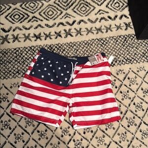 American Flag Swim Shorts